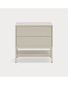 Comodino Platt 2 cassetti sabbia - 55x40x55cm