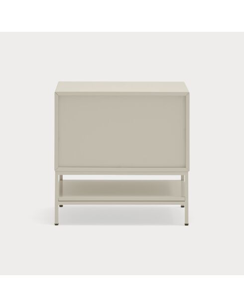 Comodino Platt 2 cassetti sabbia - 55x40x55cm
