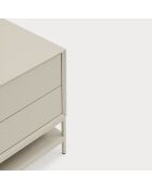 Comodino Platt 2 cassetti sabbia - 55x40x55cm