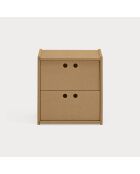 Table de chevet Wally MDF naturelle - 40x40x42cm