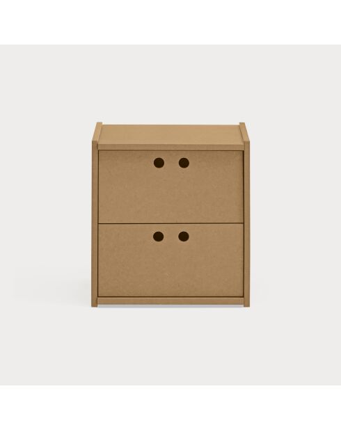 Table de chevet Wally MDF naturelle - 40x40x42cm