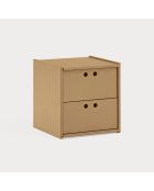 Table de chevet Wally MDF naturelle - 40x40x42cm