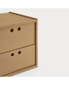 Table de chevet Wally MDF naturelle - 40x40x42cm