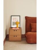 Table de chevet Wally MDF naturelle - 40x40x42cm