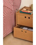 Table de chevet Wally MDF naturelle - 40x40x42cm