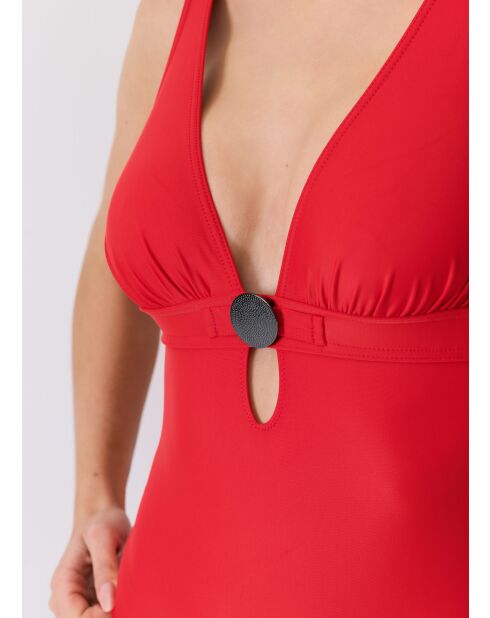 Traje de baño de una sola pieza Transat rojo con el pecho