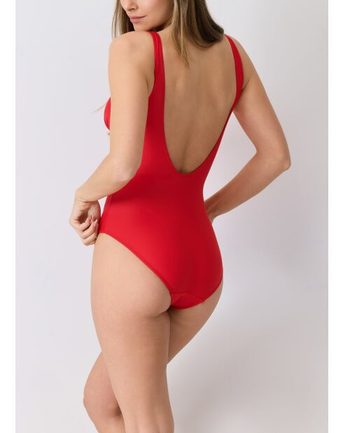 Traje de baño de una sola pieza Transat rojo con el pecho