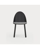 2 chaises Uma noires - 46x51x45/81cm