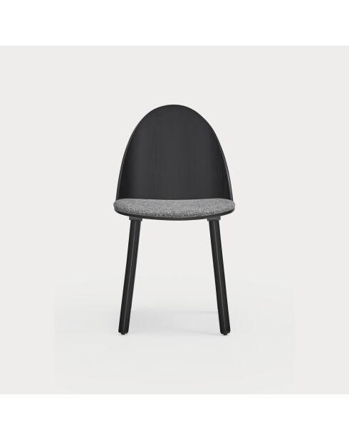 2 chaises Uma noires - 46x51x45/81cm