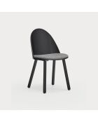 2 chaises Uma noires - 46x51x45/81cm