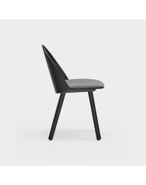 2 chaises Uma noires - 46x51x45/81cm