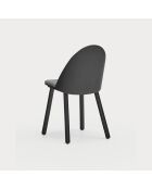 2 chaises Uma noires - 46x51x45/81cm