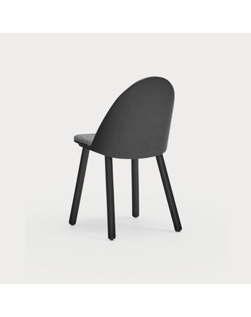 2 chaises Uma noires - 46x51x45/81cm