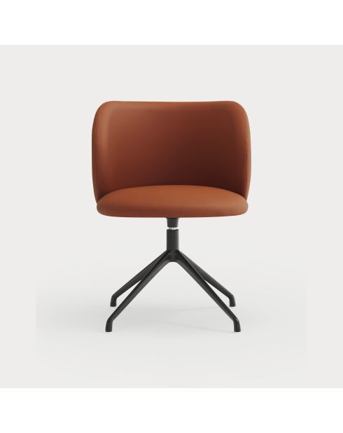 2 sedie Mogi 107-0035 terracotta con gambe nere - 59x56x49/81cm
