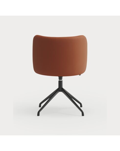 2 sedie Mogi 107-0035 terracotta con gambe nere - 59x56x49/81cm