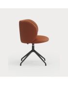 2 sedie Mogi 107-0035 terracotta con gambe nere - 59x56x49/81cm
