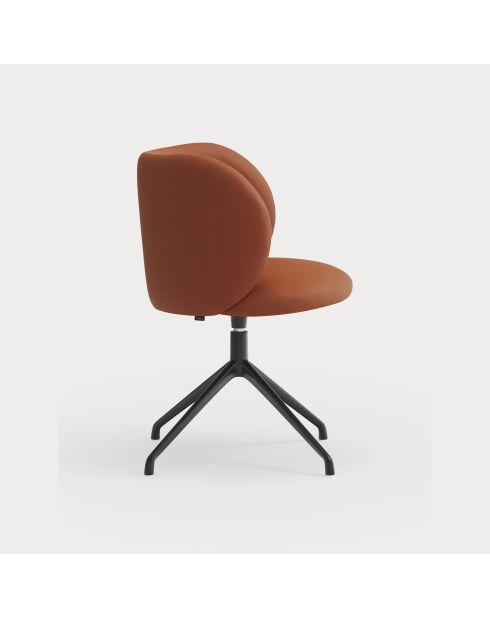 2 sedie Mogi 107-0035 terracotta con gambe nere - 59x56x49/81cm