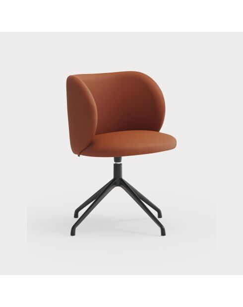 2 sedie Mogi 107-0035 terracotta con gambe nere - 59x56x49/81cm