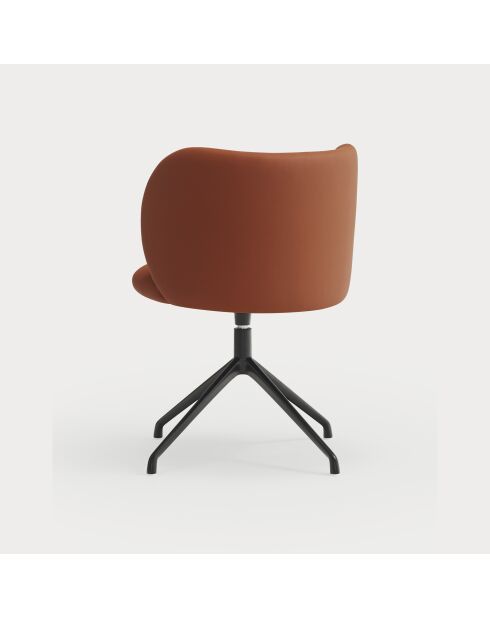 2 sedie Mogi 107-0035 terracotta con gambe nere - 59x56x49/81cm