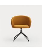 2 chaises avec accoudoirs Add 62095 moutardes avec pieds noirs - 56x58x47/75cm