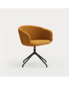 2 chaises avec accoudoirs Add 62095 moutardes avec pieds noirs - 56x58x47/75cm