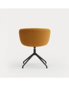 2 chaises avec accoudoirs Add 62095 moutardes avec pieds noirs - 56x58x47/75cm
