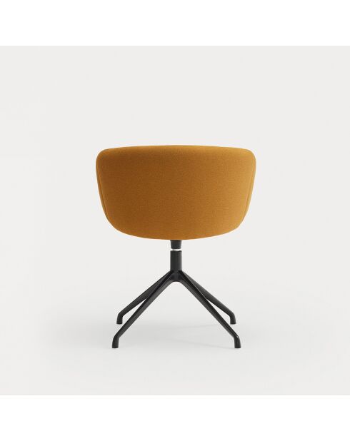 2 stoelen met armleuningen Add 62095 mosterd met zwarte poten - 56x58x47/75cm