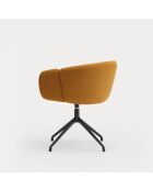 2 chaises avec accoudoirs Add 62095 moutardes avec pieds noirs - 56x58x47/75cm