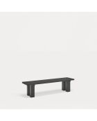 Panca nera Banda - 180x43x45cm