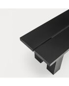 Panca nera Banda - 180x43x45cm