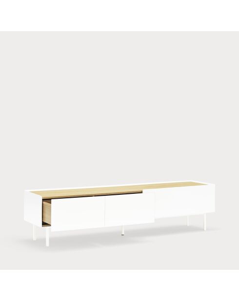 Arista TV-Ständer 2 Türen und 1 Schublade weiß - 180x40x45cm