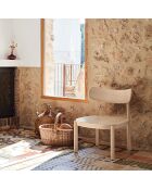 Fauteuil lounge Nara naturel clair - 59.5x59.5x77cm