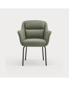 2 chaises Sadira gris vert - 65x66,5x85cm