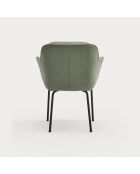 2 chaises Sadira gris vert - 65x66,5x85cm