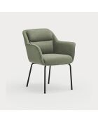 2 chaises Sadira gris vert - 65x66,5x85cm