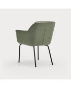 2 chaises Sadira gris vert - 65x66,5x85cm