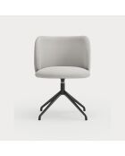 2 Mogi 60105 lichtgrijze stoelen met zwarte poten - 59x56x49/81cm