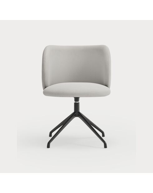 2 Mogi 60105 lichtgrijze stoelen met zwarte poten - 59x56x49/81cm