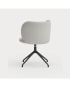 2 Mogi 60105 lichtgrijze stoelen met zwarte poten - 59x56x49/81cm