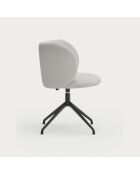 2 Mogi 60105 lichtgrijze stoelen met zwarte poten - 59x56x49/81cm