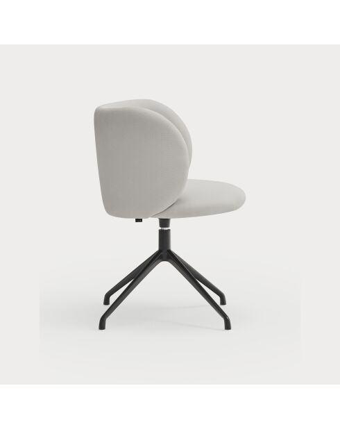 2 Mogi 60105 lichtgrijze stoelen met zwarte poten - 59x56x49/81cm