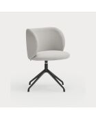 2 Mogi 60105 lichtgrijze stoelen met zwarte poten - 59x56x49/81cm
