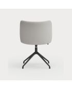 2 Mogi 60105 lichtgrijze stoelen met zwarte poten - 59x56x49/81cm