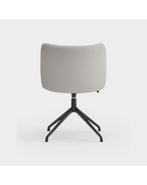 2 Mogi 60105 lichtgrijze stoelen met zwarte poten - 59x56x49/81cm