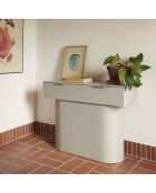 Console Totem 2 portes sable - 100x36x80cm