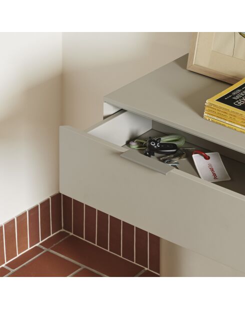 Console Totem 2 portes sable - 100x36x80cm