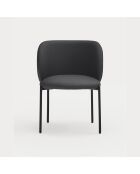 2 chaises Mogi 107-9035 noires - 59x56x49/81cm