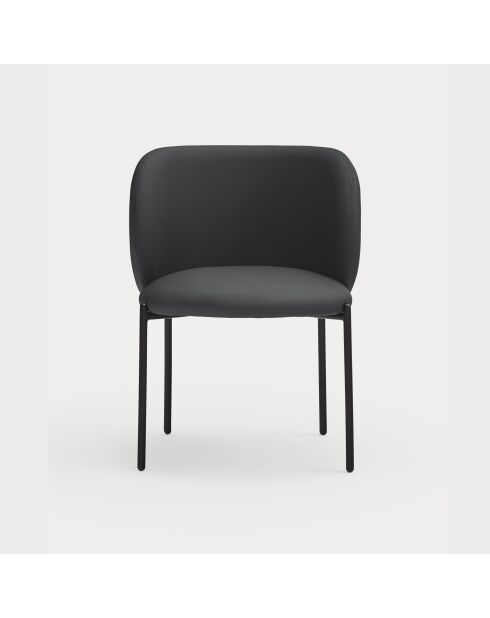 2 chaises Mogi 107-9035 noires - 59x56x49/81cm