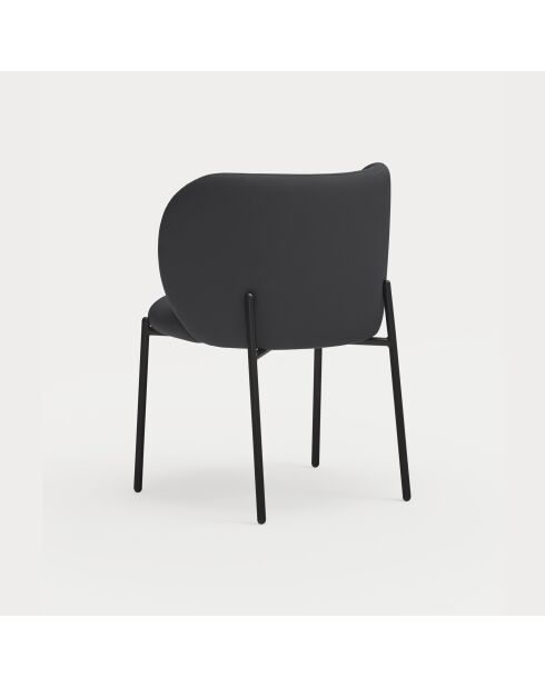 2 chaises Mogi 107-9035 noires - 59x56x49/81cm