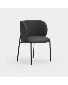 2 chaises Mogi 107-9035 noires - 59x56x49/81cm